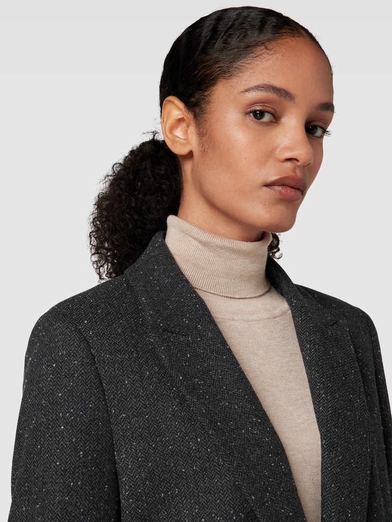 Blazer mit Reverskragen in schwarz