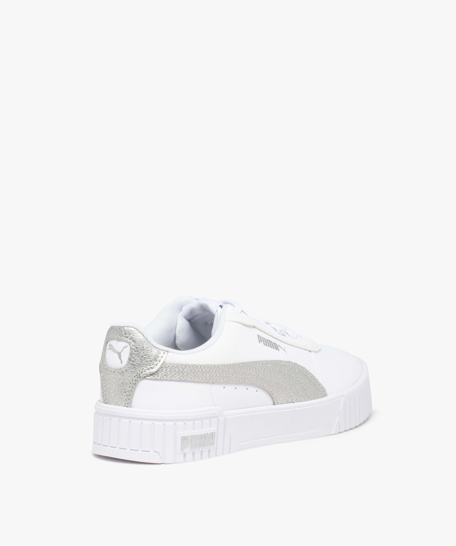 Baskets femme unies détails contrastés – Puma Carina blanc | GEMO