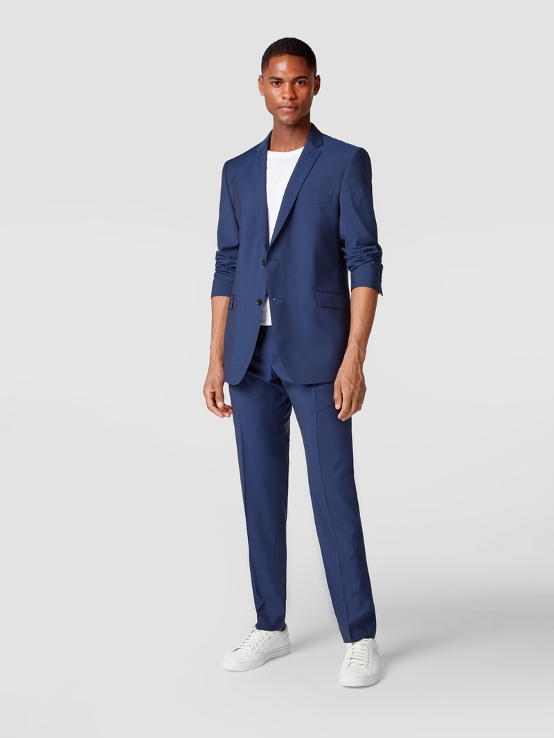 Slim Fit 2-Knopf-Sakko aus reiner Schurwolle in blau