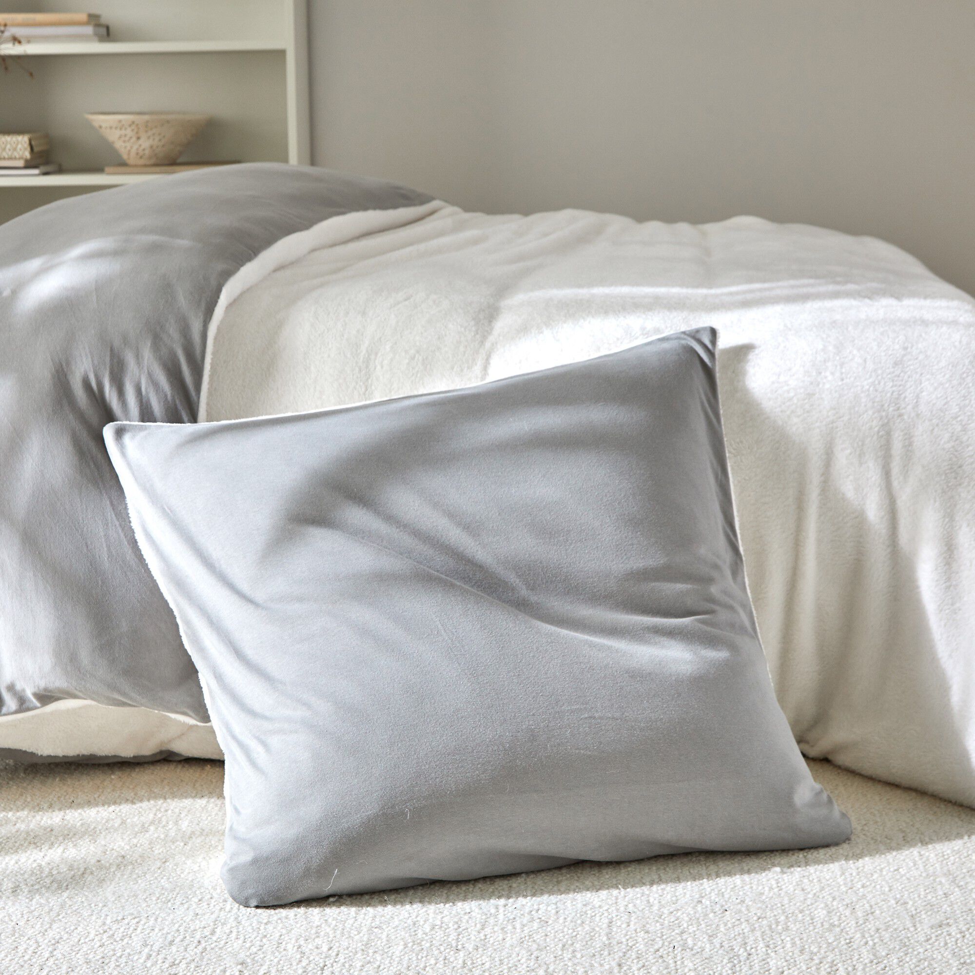 Linge de lit réversible jersey polaire toucher peluche