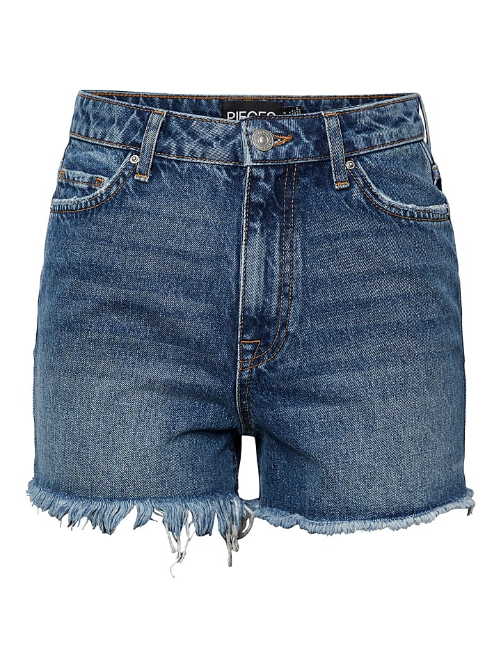 Pieces Jeans-Shorts in Blau günstig kaufen