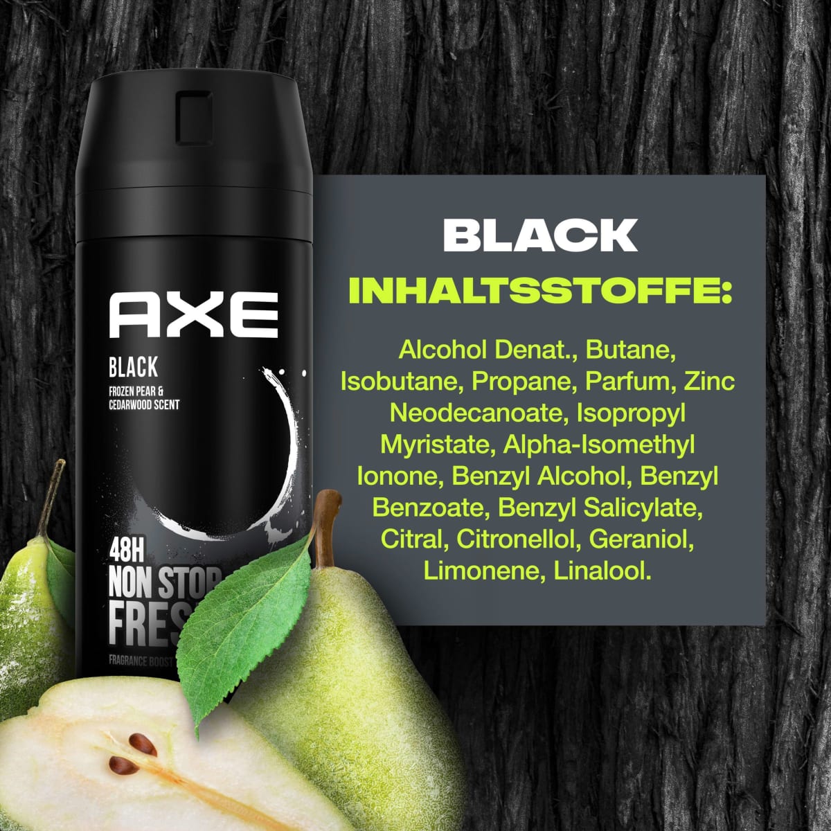 Deospray Black ohne Aluminium, 150 ml