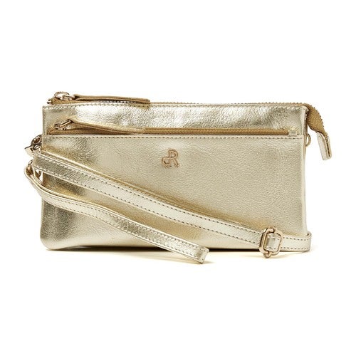 Kabelka dR Amsterdam Clutch metalická svetlozlatá