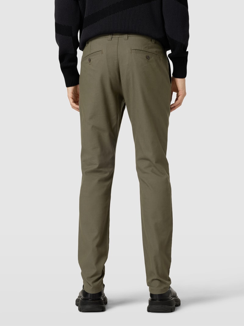 Slim Fit Chino mit Strukturmuster in lindgrün