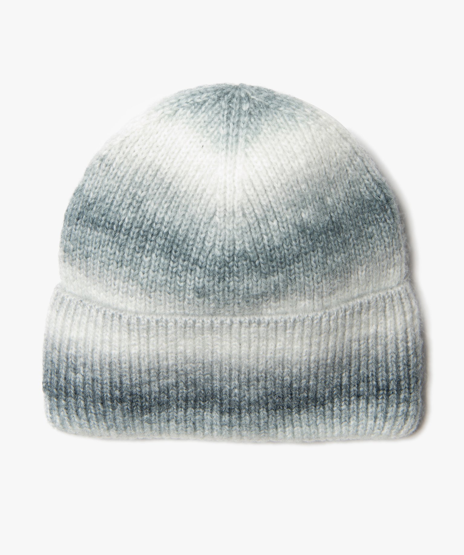 Bonnet femme en maille tricotée tie-and-dye gris | GEMO