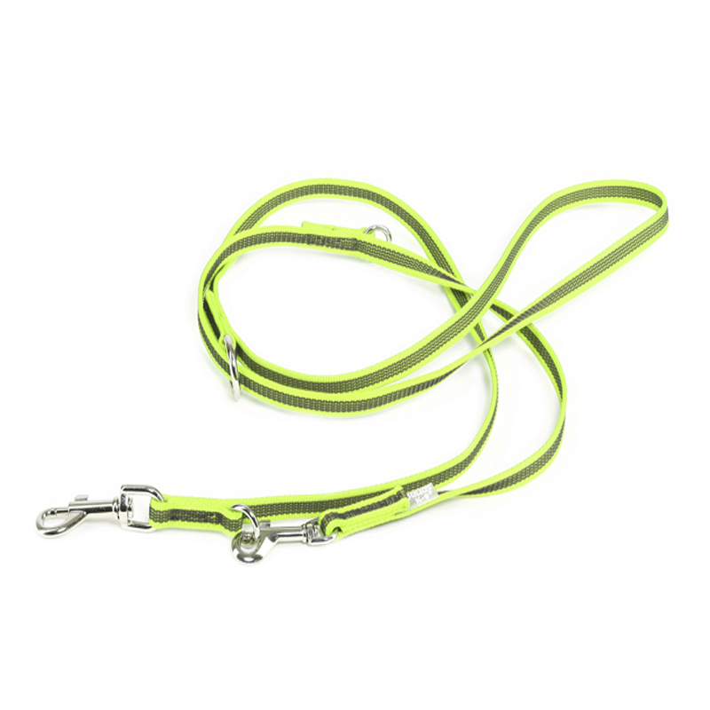 JULIUS-K9 Hundeleinen JULIUS-K9 Führleine verstärkt 14mm neon gelb