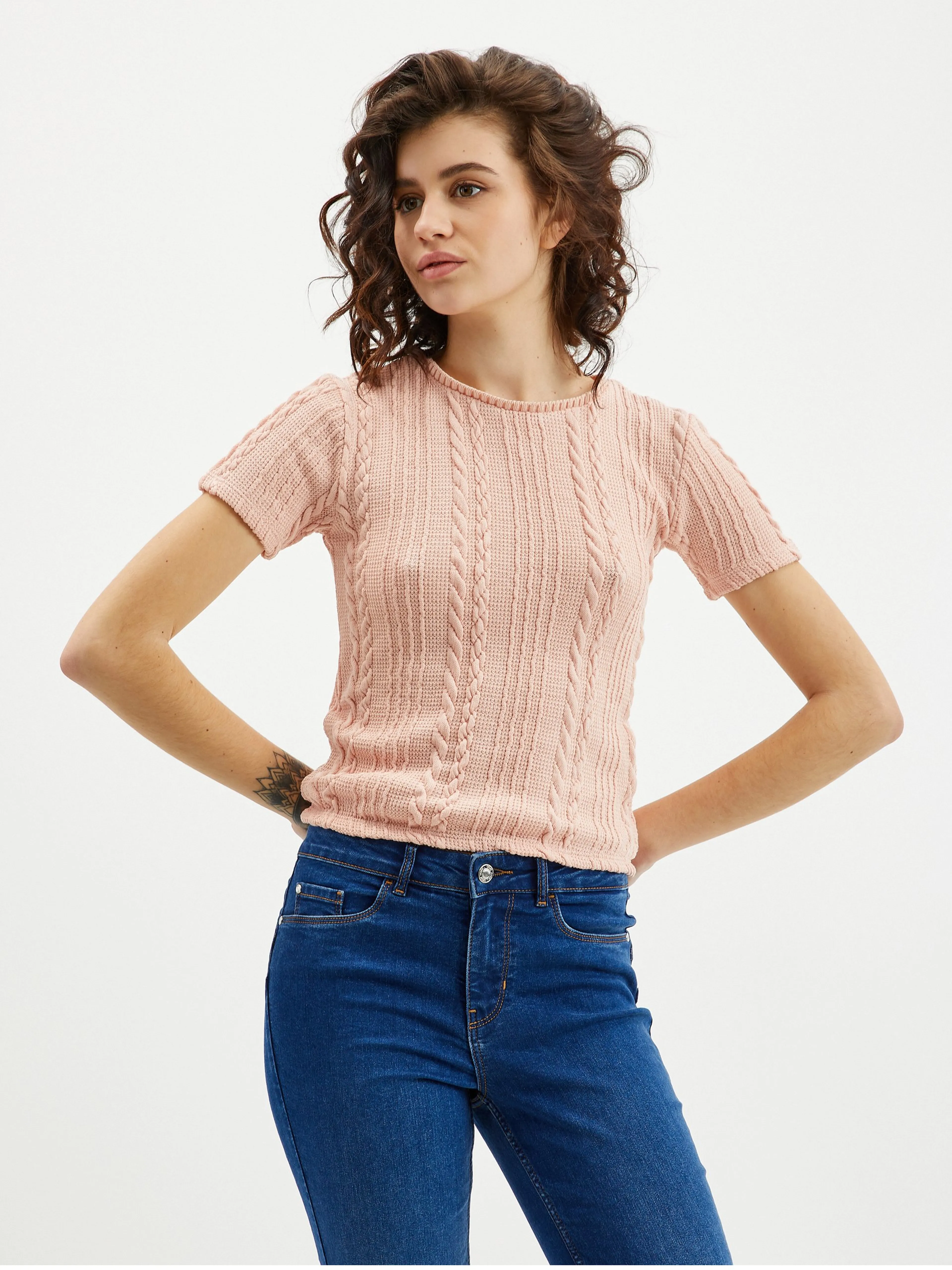 Hellrosa Bluse ORSAY
