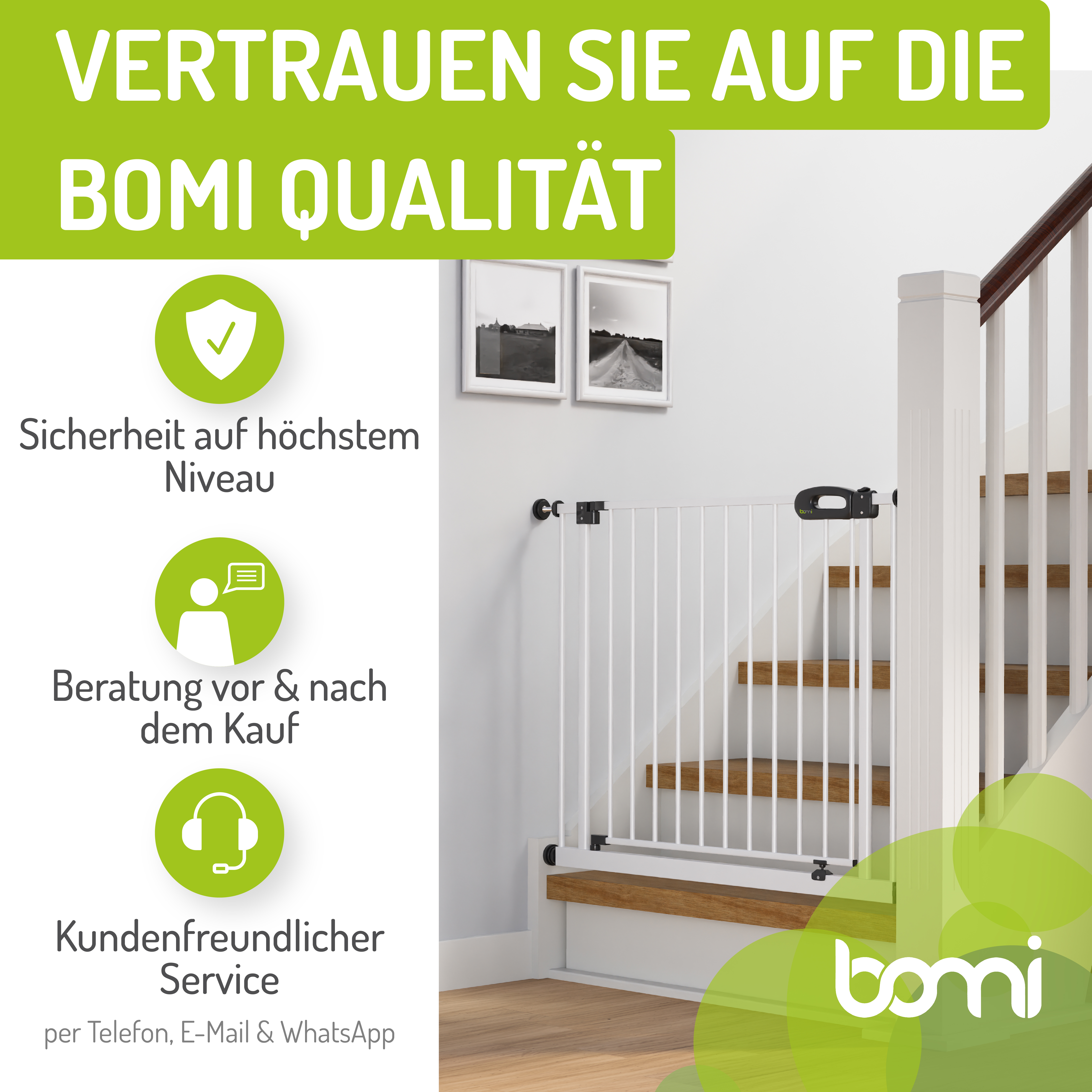 bomi Türschutzgitter & Hundeklappen bomi Zubehör Schutzgitter 4er Set Wandschützer
