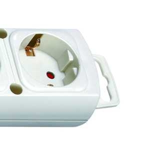 Brennenstuhl 1153320100 Comfort-Line Plus-strømskinne med flatplugg 6-polet hvit 2m H05VV-F 3G1.5
