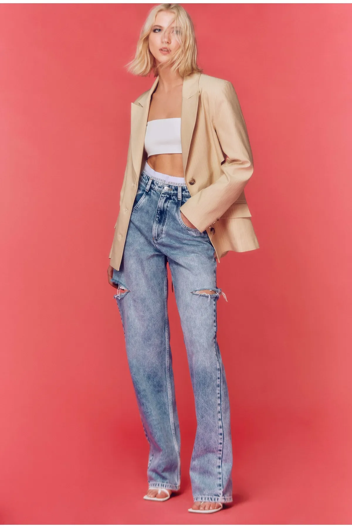 SAGAZA  Jeans - Blau - Wide Leg