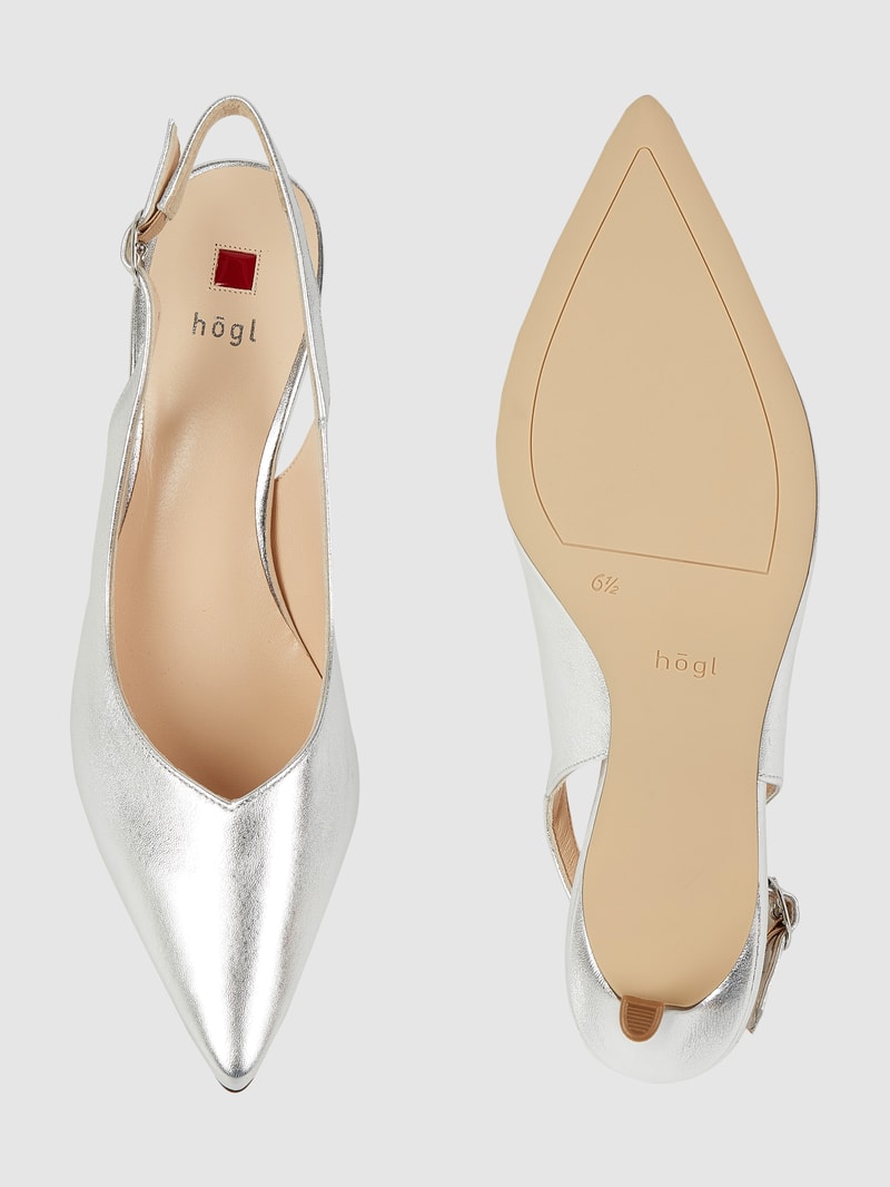 Pumps mit offenem Fersenbereich Modell 'Boulebard' in silber