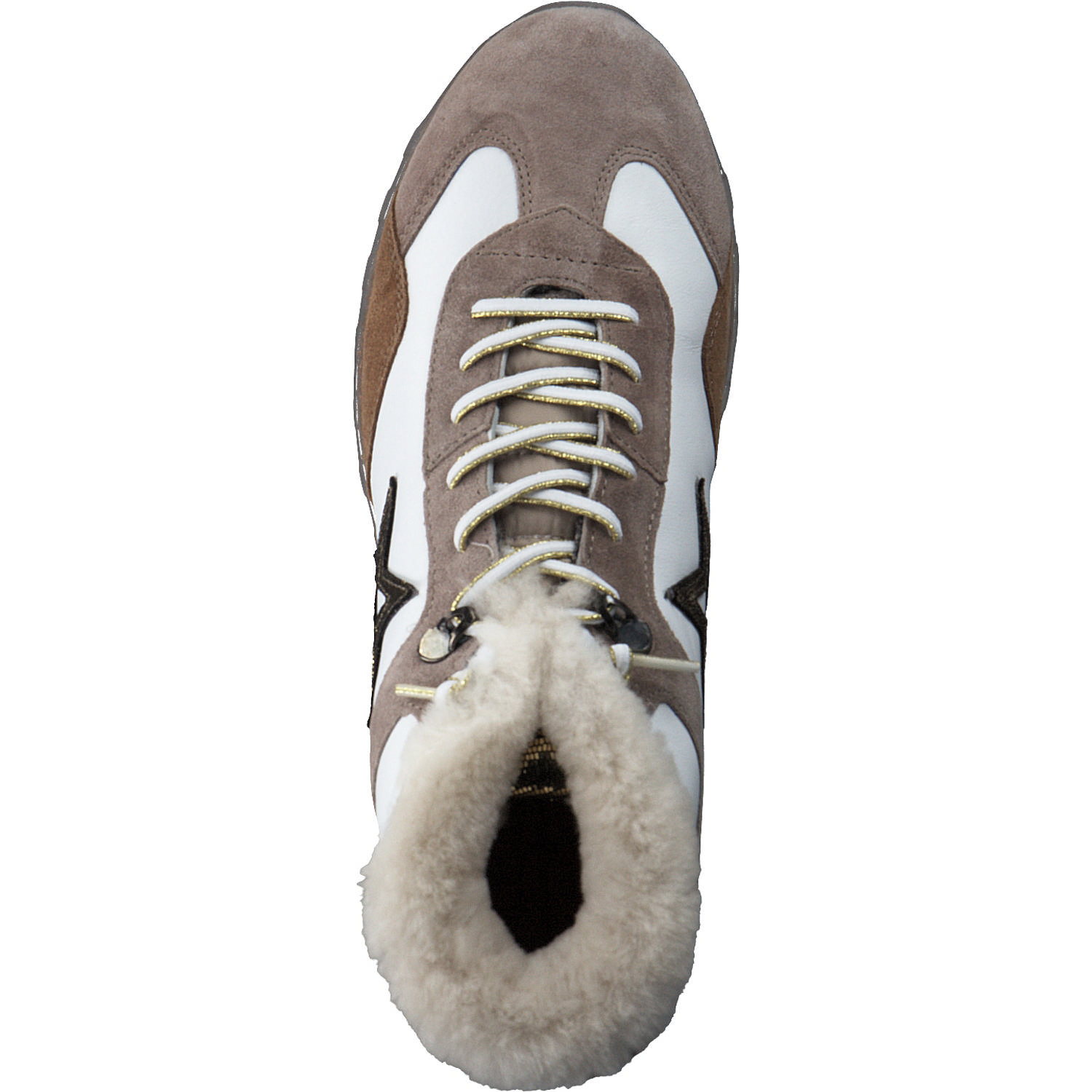 Cetti C1274, Sneakers High, Damen, glitter baracus taupe