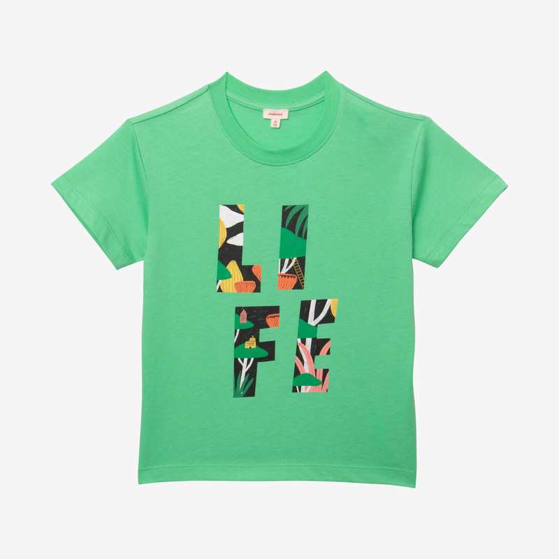 T-shirt garçon maxi marquage vert Catimini