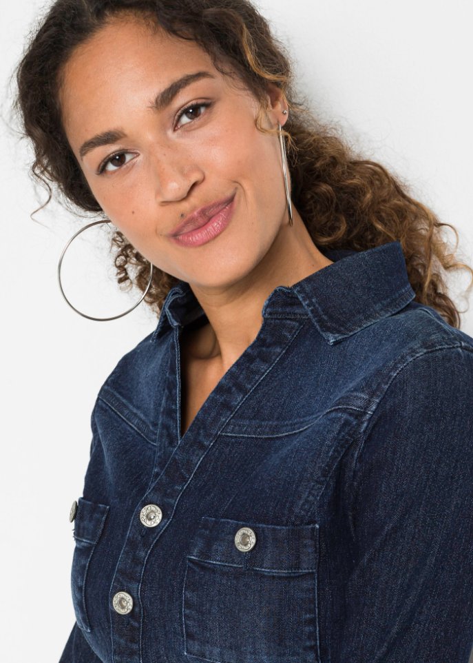 Jeans Kleid mit Gürtel