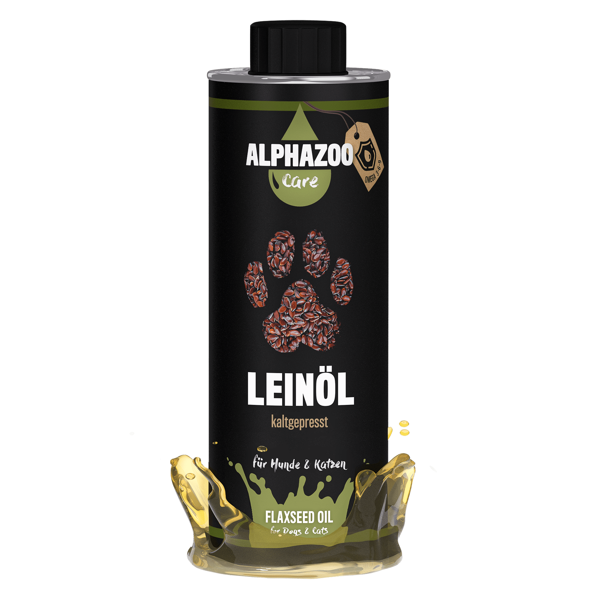 ALPHAZOO Ergänzungsfutter & Aufzucht ALPHAZOO Premium Leinöl für Hunde und Katzen