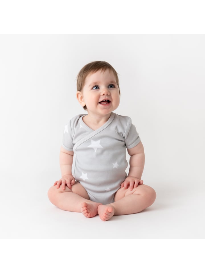 Schlummersack Bio Baby-Wickelbodys kurzarm 2er-Pack in Grau günstig kaufen 92