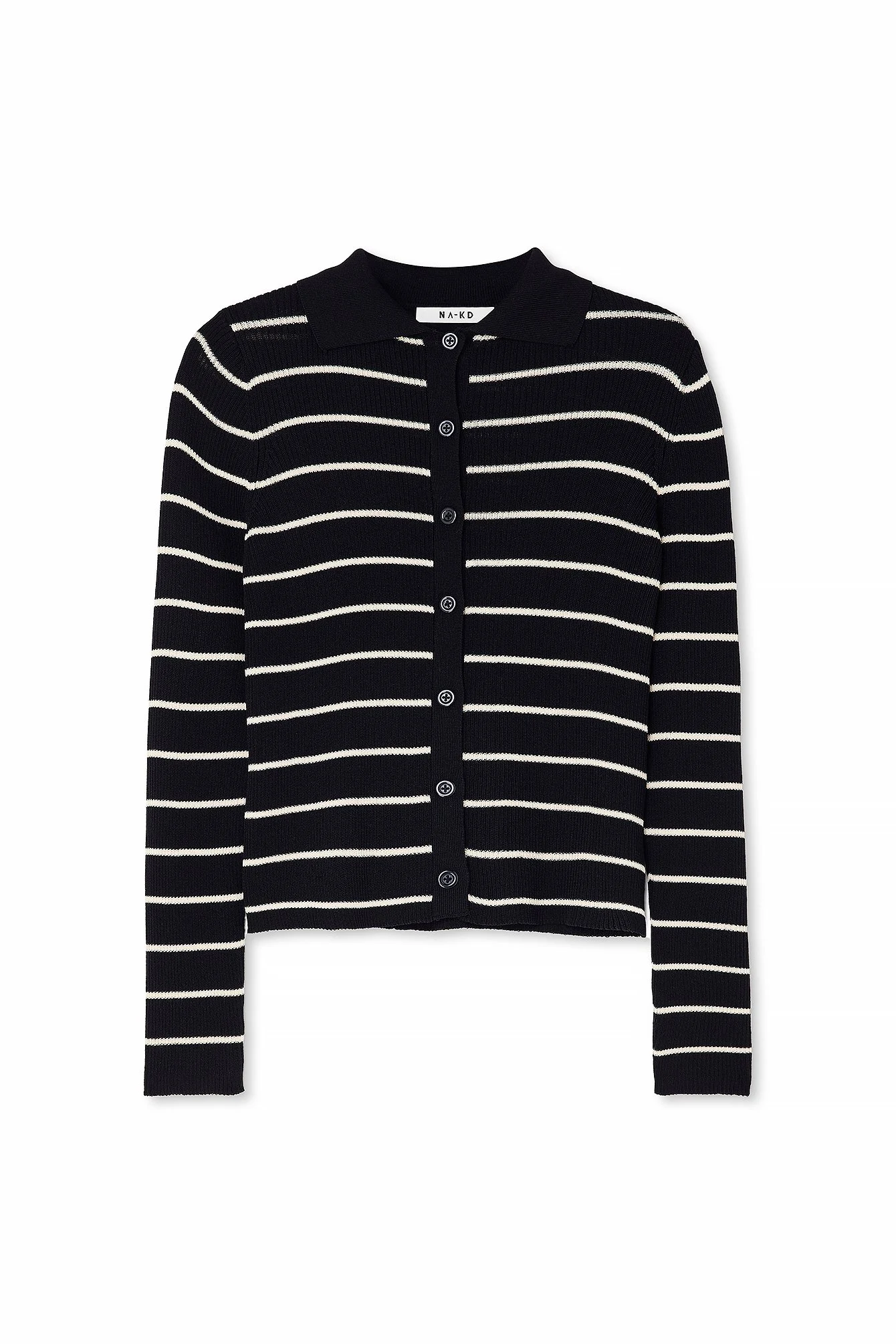 Gestreifte Feinstrickjacke