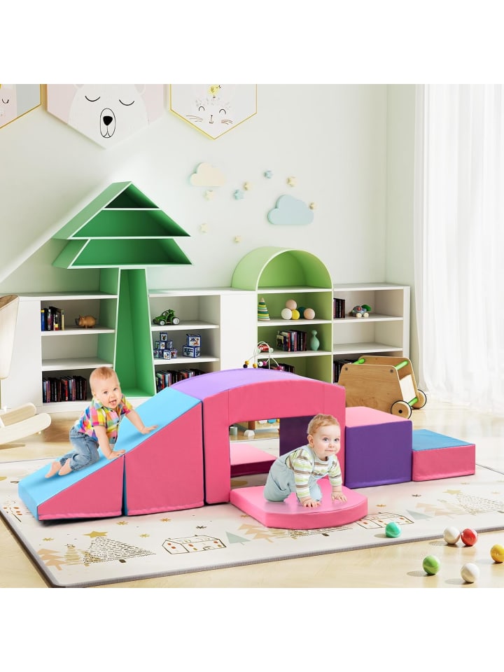 COSTWAY 6 tlg. Schaumstoffbausteine in Rosa günstig kaufen onesize