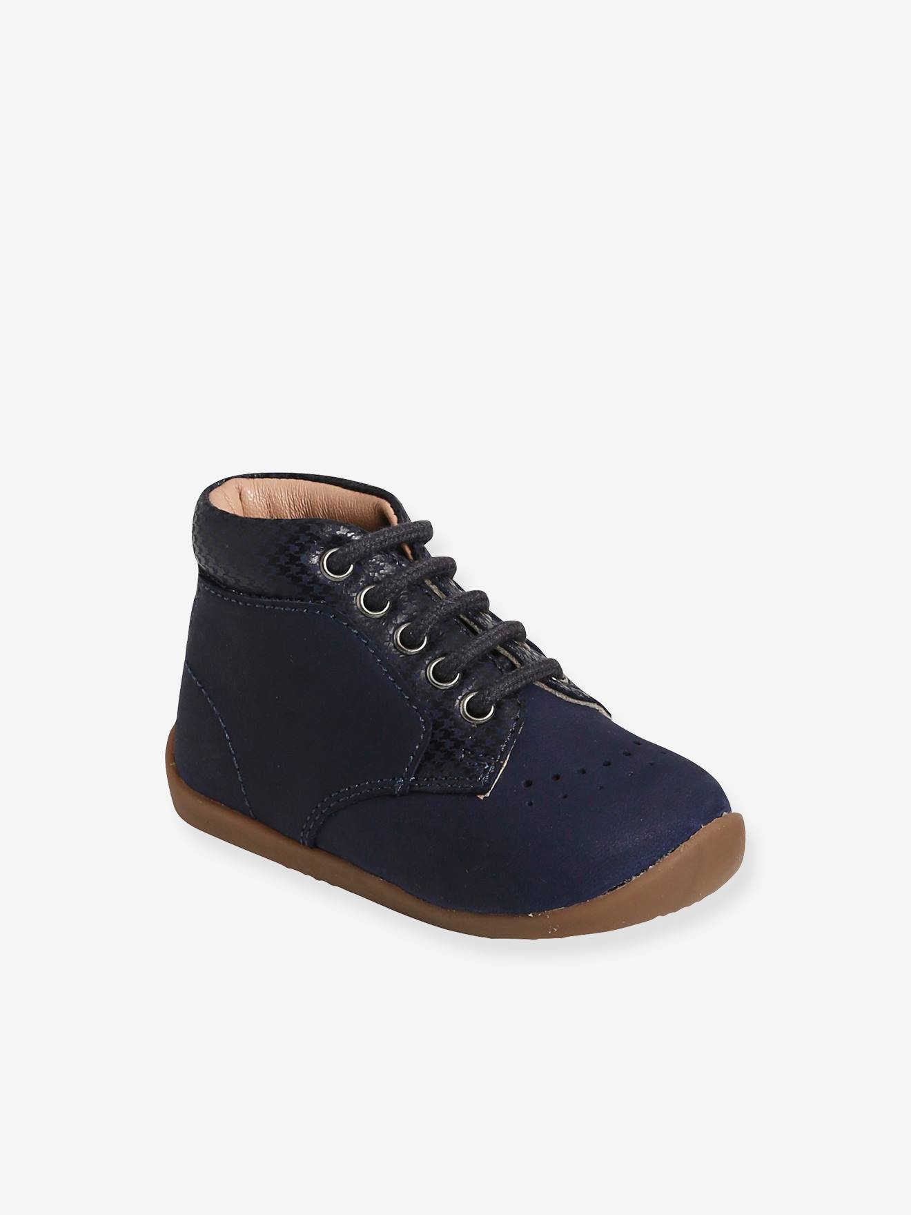 Vertbaudet Baby Lauflern-Boots mit Schnürung - marine