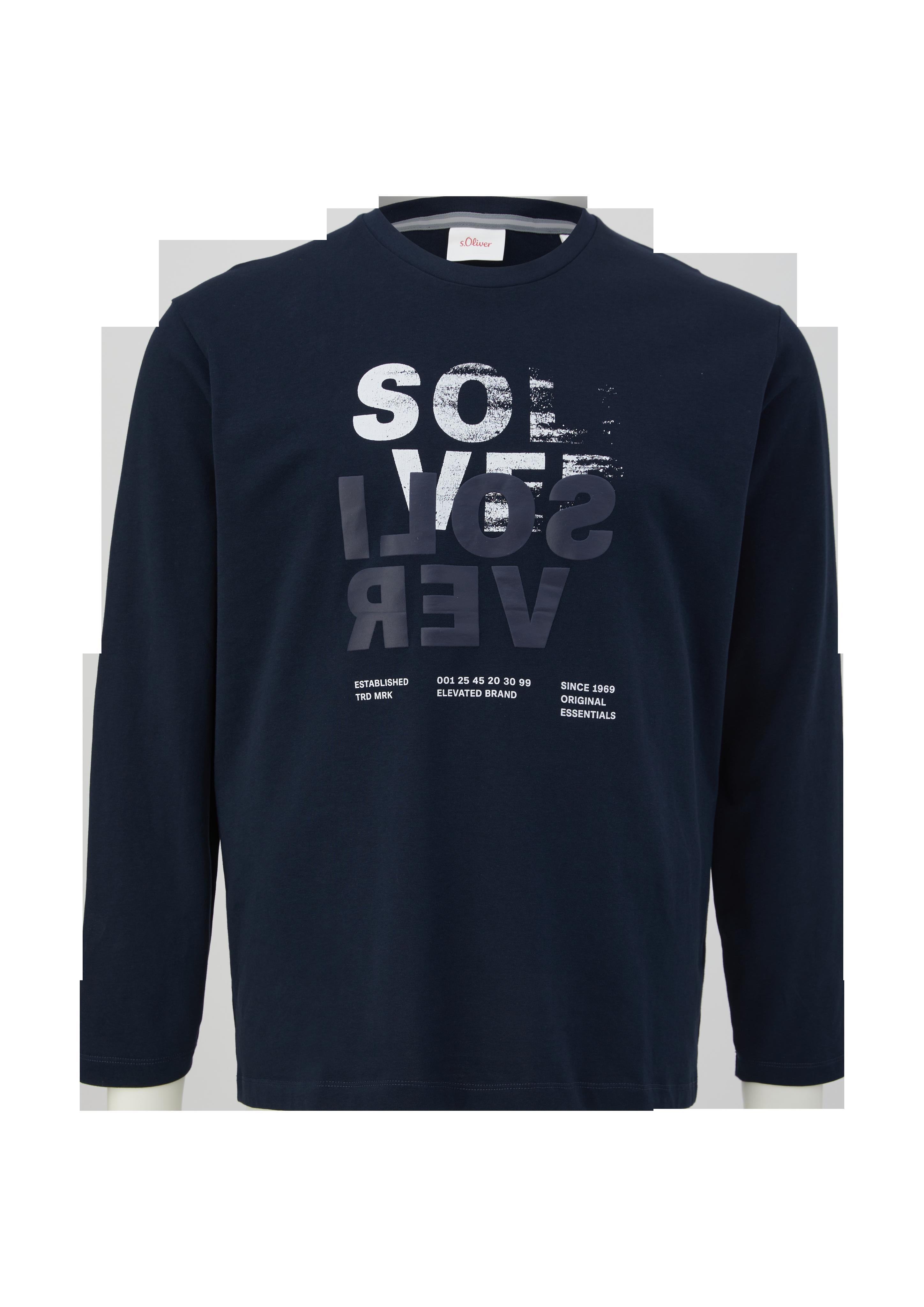 Longsleeve mit gummiertem Label-Print  2143244-59D1
