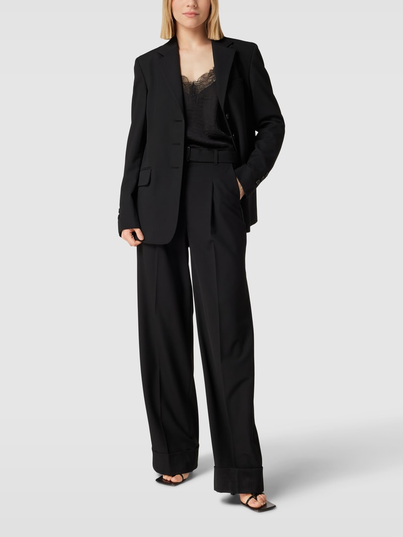 Blazer mit Knopfleiste in schwarz