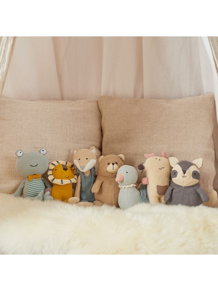 Bieco Spielwaren Kuscheltier aus Leinen & Musselin Ente - ab Geburt in Blau günstig kaufen onesize