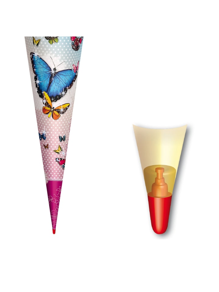 ROTH Schultüte groß Butterfly 70 cm, Glitter in Rosa günstig kaufen onesize