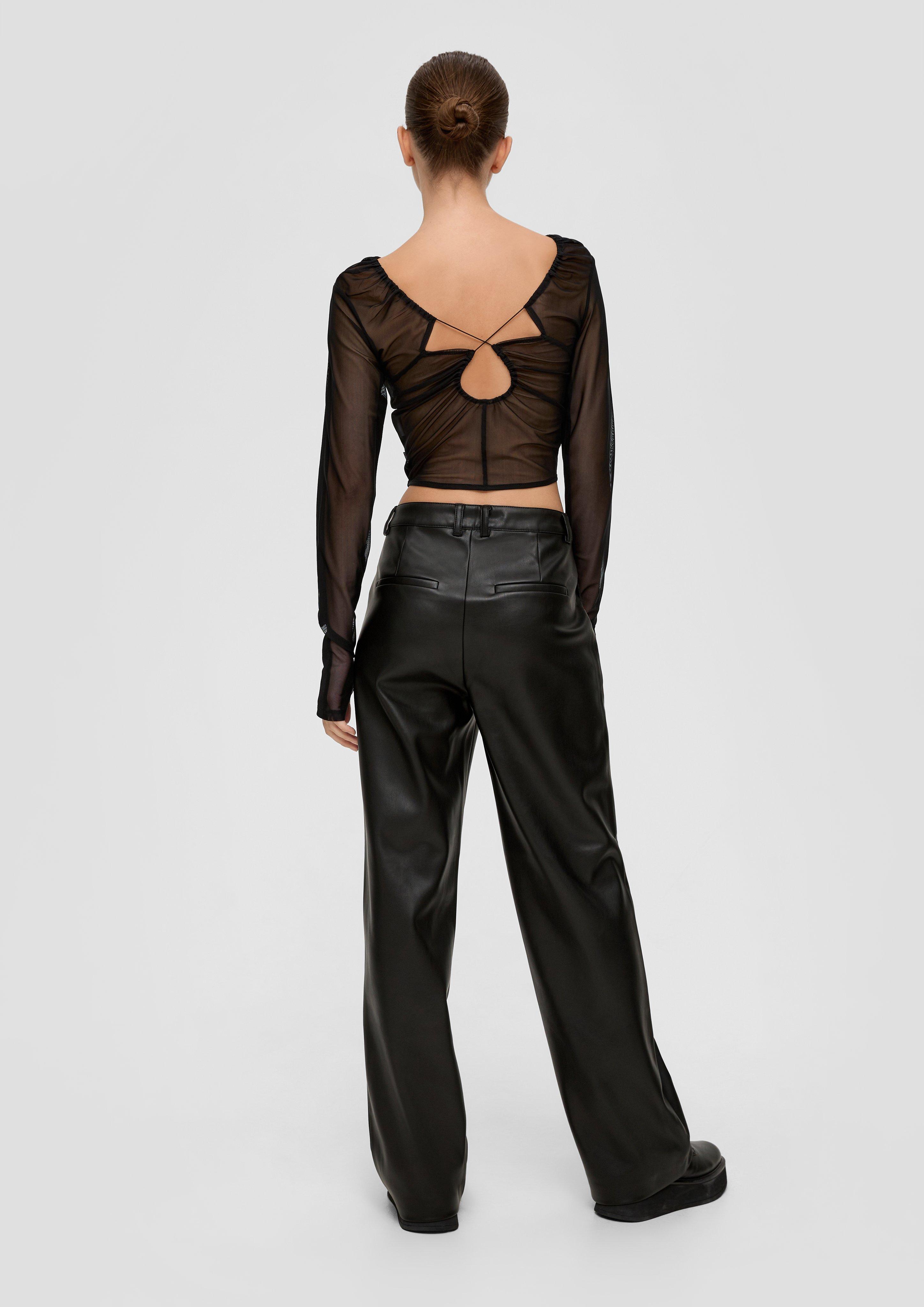 Crop-Shirt mit Rücken-Ausschnitt | QS x ELIF  2135602-9999