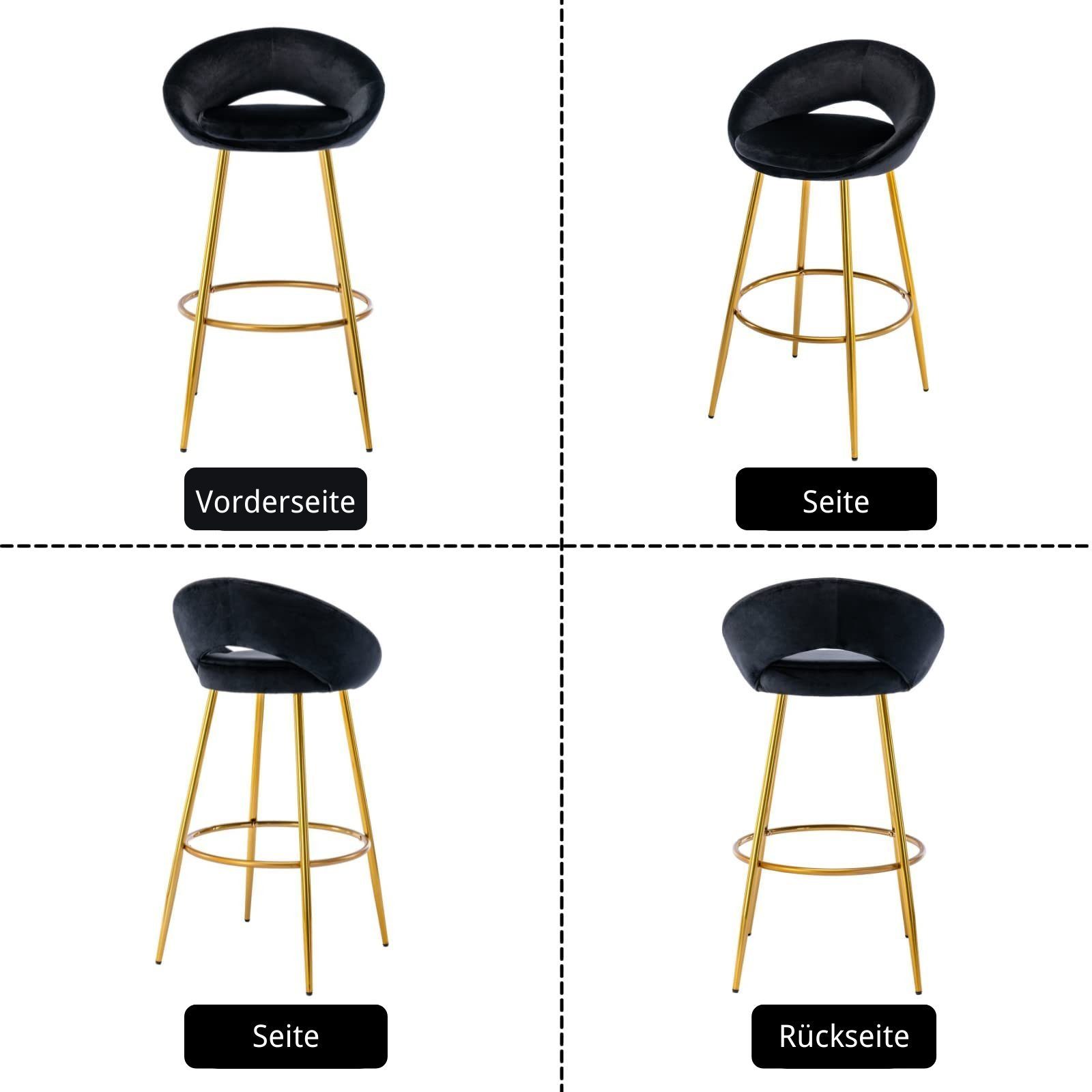 WAHSON OFFICE CHAIRS Barhocker Samt Barhocker Küchenstühle Thekenstühle