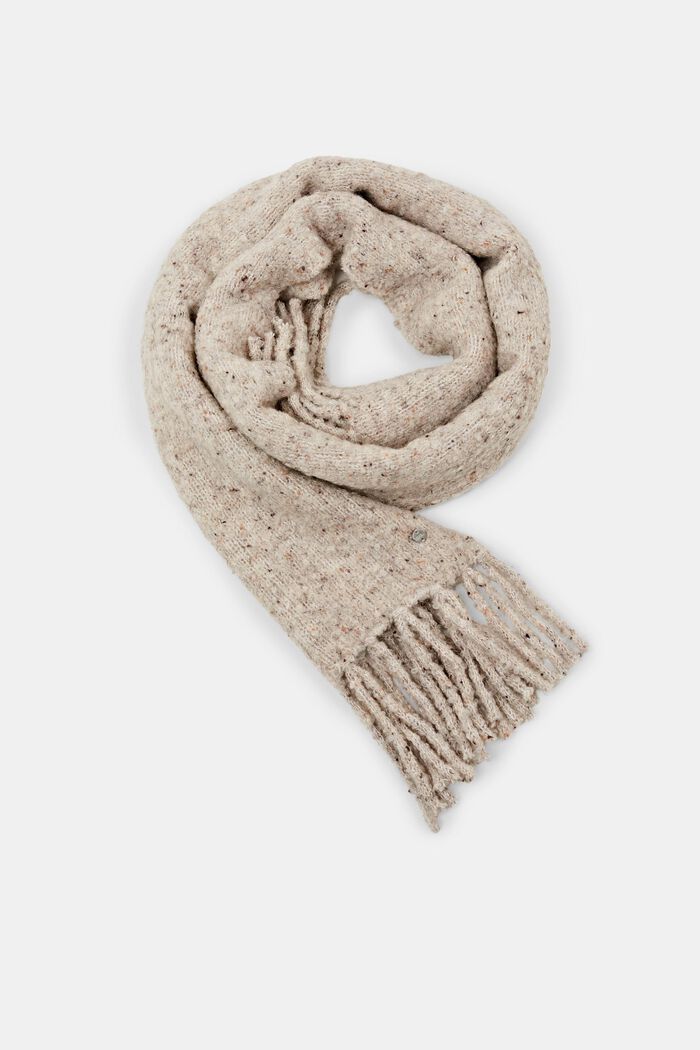 Bouclé-Fransenschal mit Konfetti-Effekt