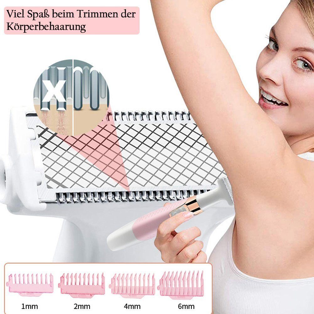 Scheiffy Elektrokörperrasierer Beauty-Trimmer Intimrasierer für frauen,5 in 1,USB-Aufladung