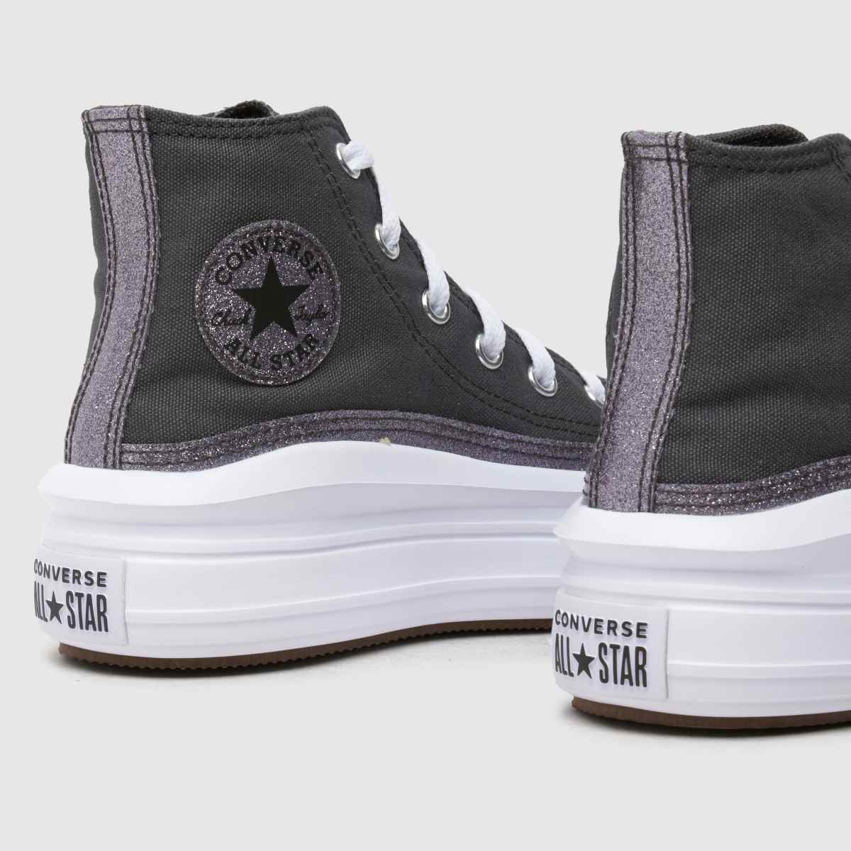 Converse svarta all star move hi glitter flickor juniorsneakers