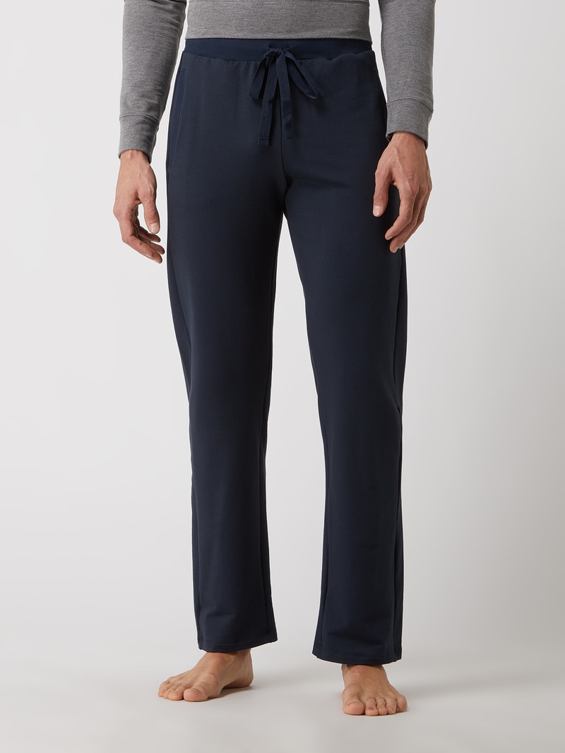 Lounge-Hose mit Stretch-Anteil in marineblau