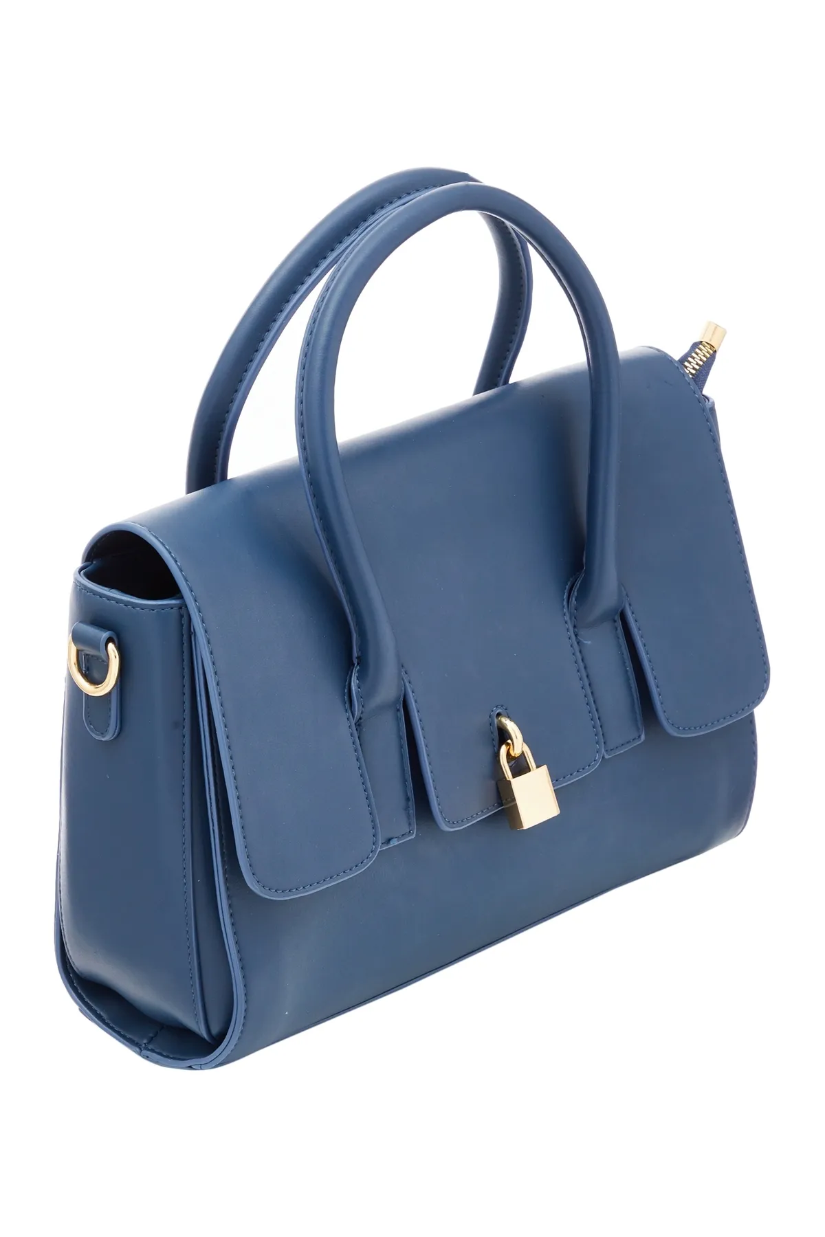 USHA  Handtasche - Blau - Unifarben