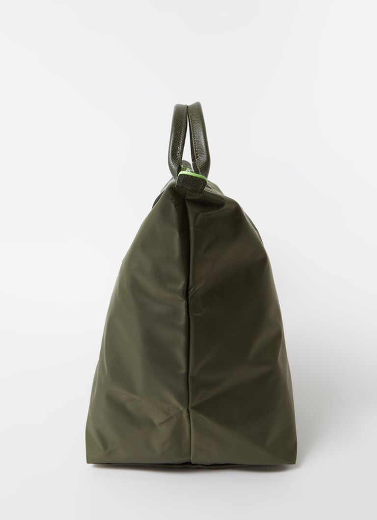 Longchamp Le Pliage L nedēļas nogales soma ar ādas detaļām