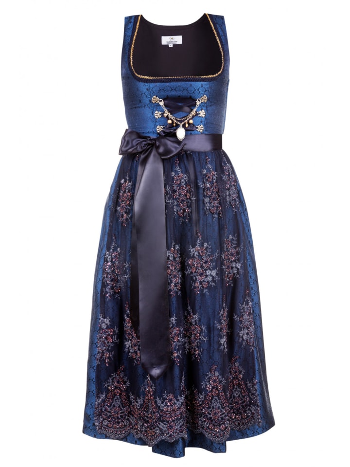 Edelnice Langes Dirndl 2-teilig Josepha in blau günstig kaufen