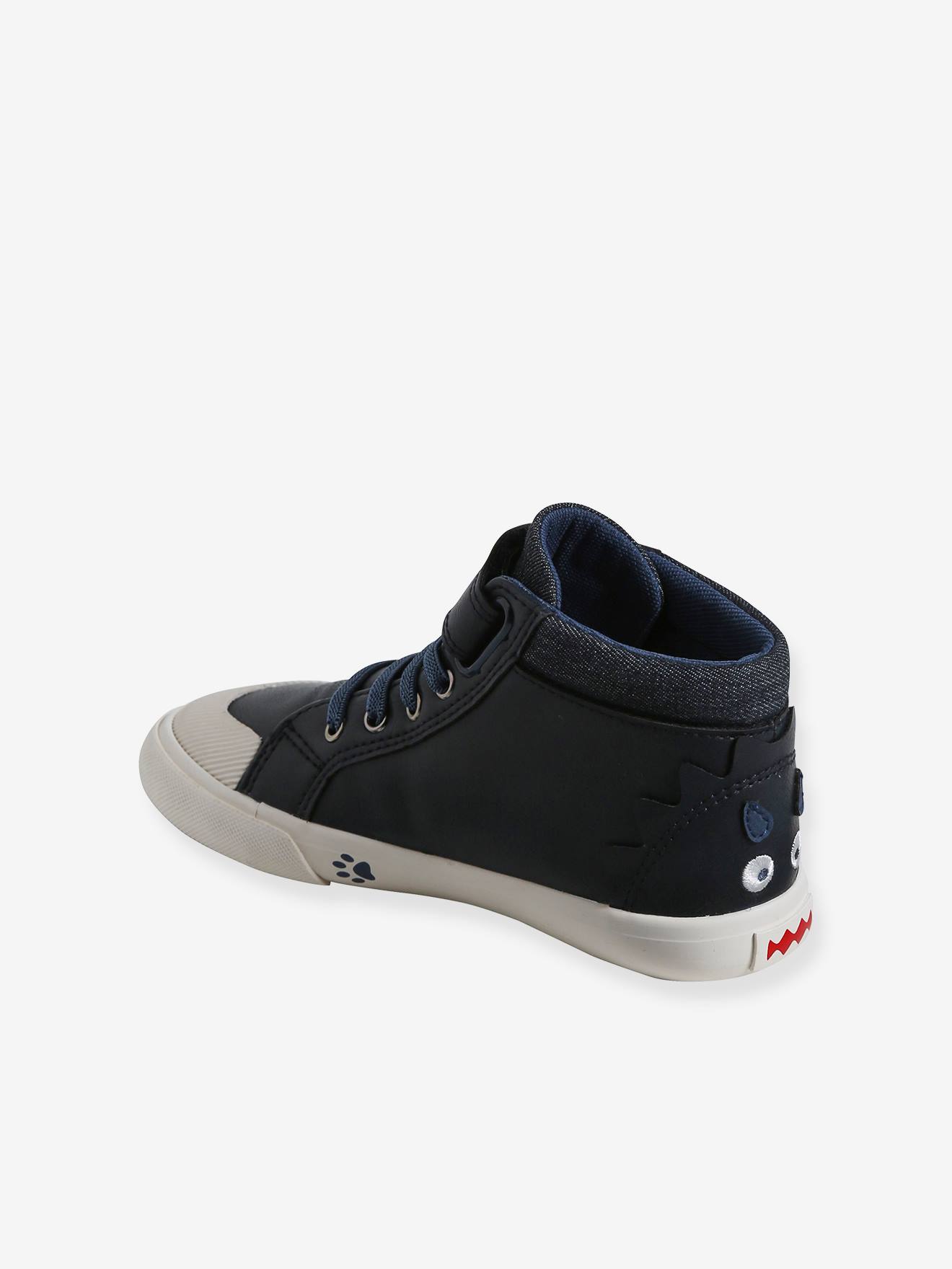 Vertbaudet Kinder High-Sneakers mit Anziehtrick - marine
