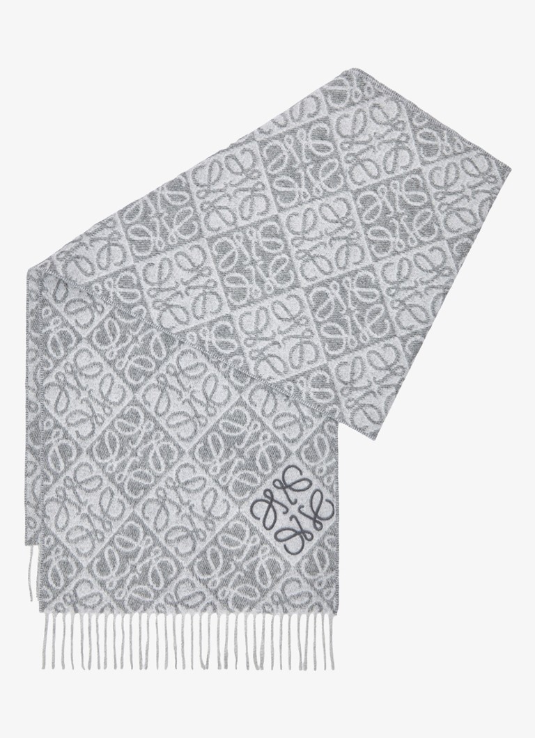 Eșarfă LOEWE Anagram din amestec de cașmir cu logo, 180 x 38 cm