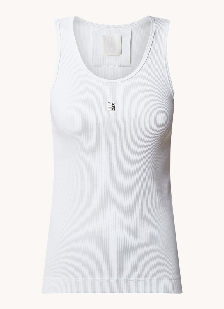 Canotta Givenchy a coste con logo