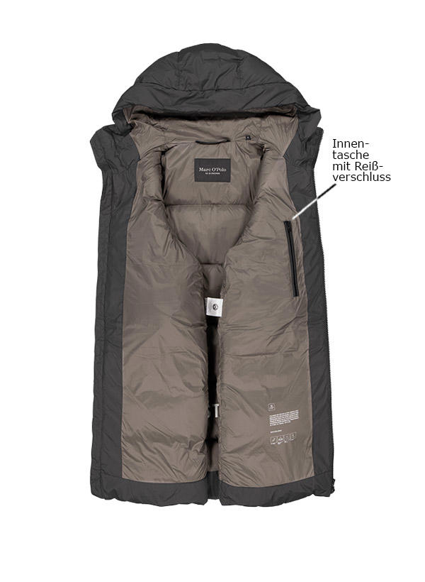 Marc O'Polo, Daunenparka, Mikrofaser wasserabweisend, graphit