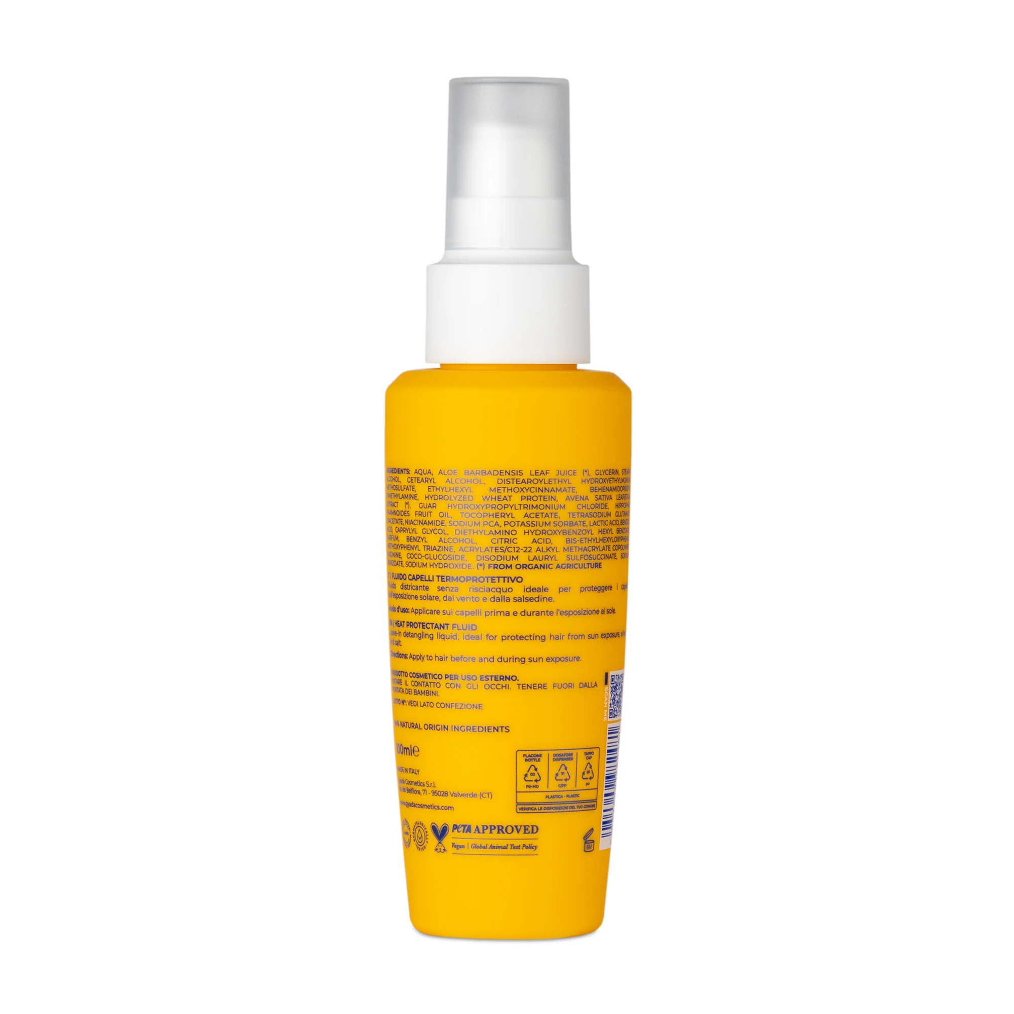 Fluido capilar protector del calor Solari con SPF 10 - Crema para peinar y dar acabado al cabello, tratamiento capilar con protección solar.