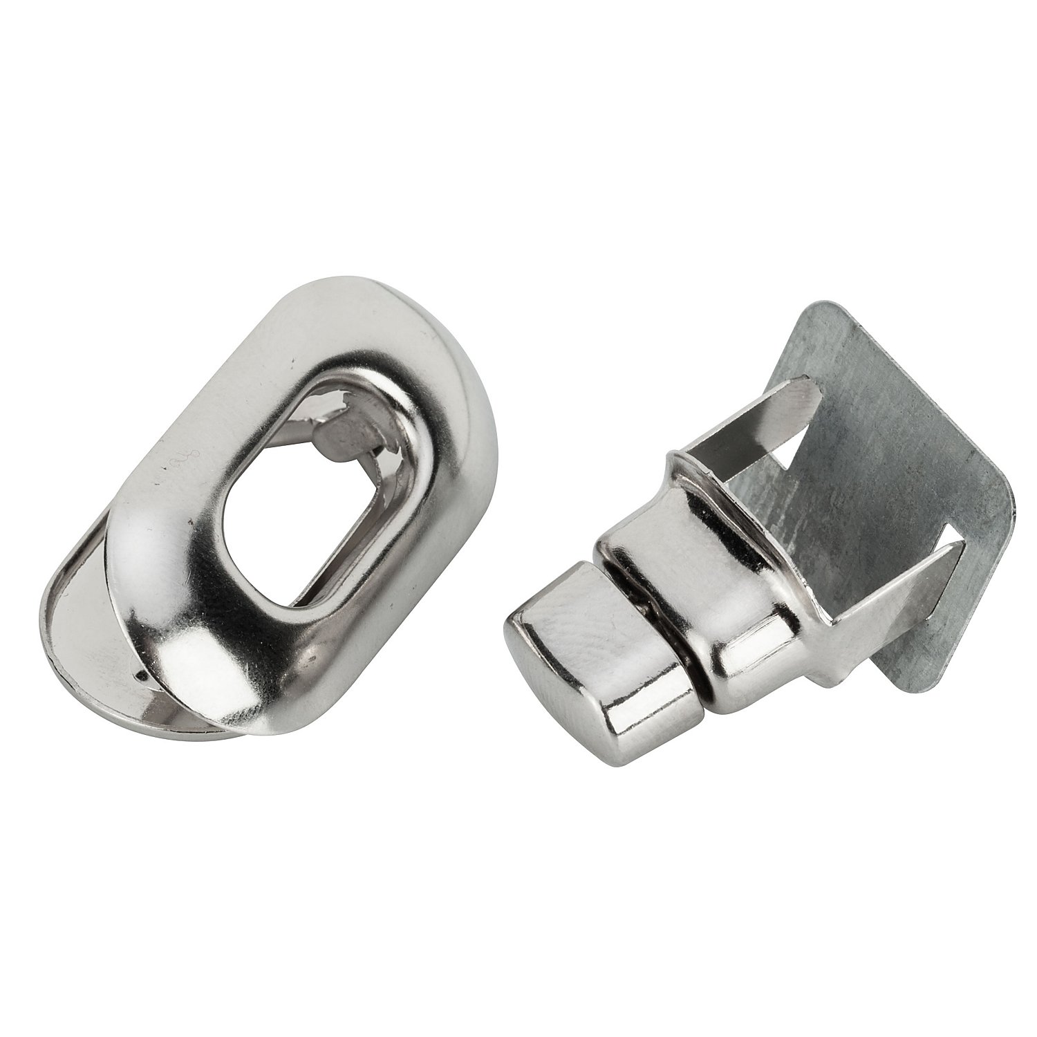 buttinette Drehverschluss für Taschen, Größe: 35 x 20 mm, silber, 2 Stück