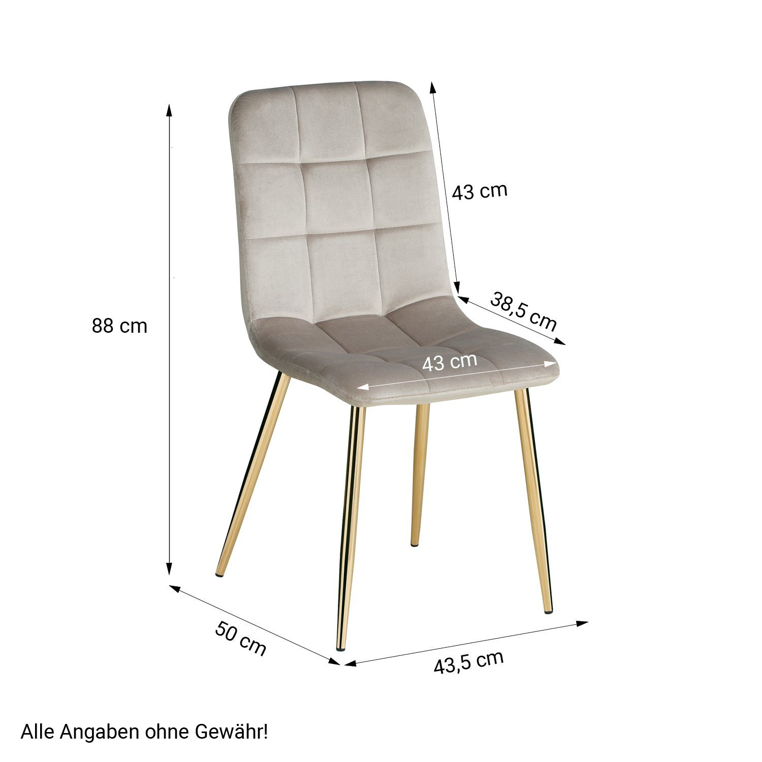 Homestyle4u Esszimmerstuhl Polsterstuhl 1, 2, 4, 6 Stühle Küchenstuhl Stuhl (kein Set)