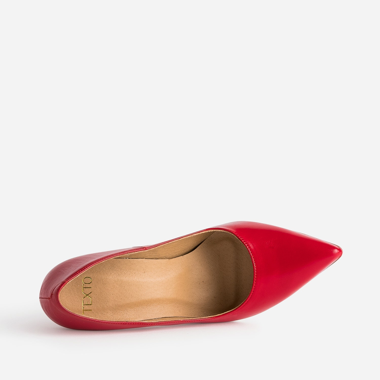 Stiletto TEXTO rouge foncé en cuir