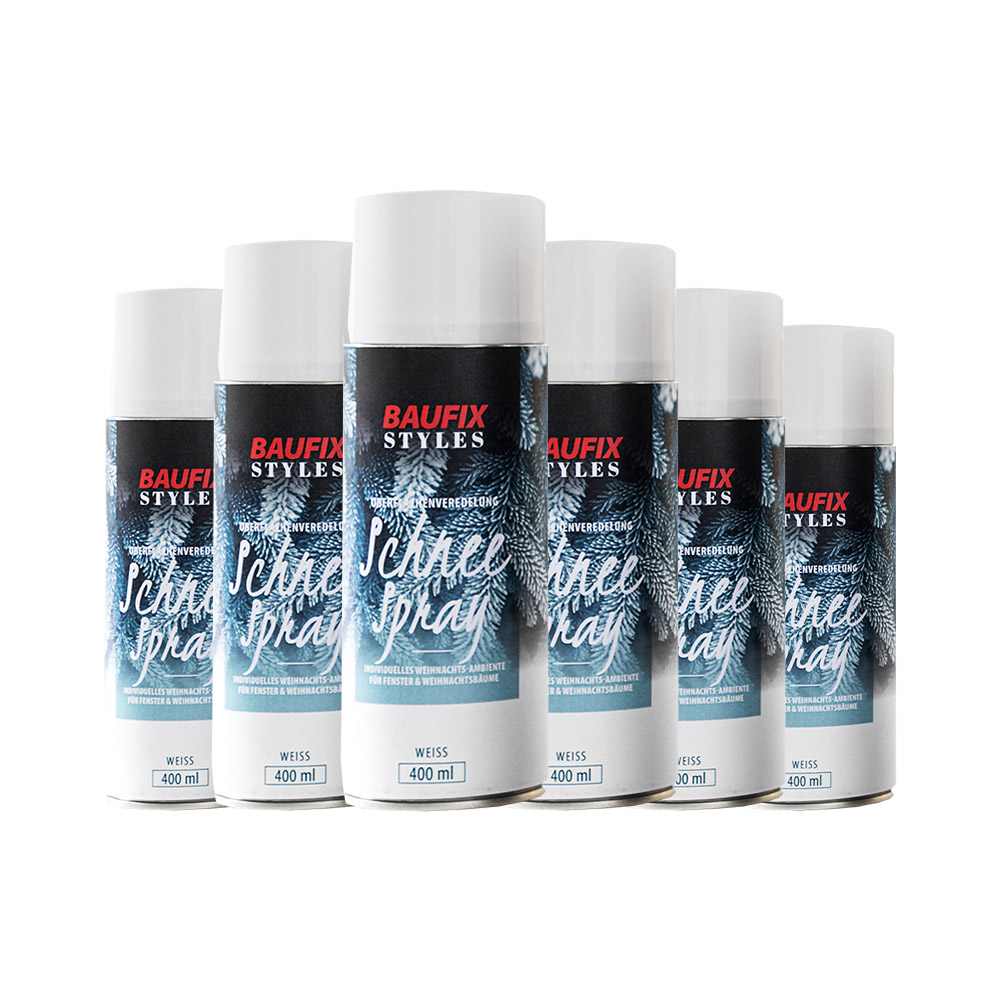 Baufix Styles Designlack, Schnee Spray - 6er-Set