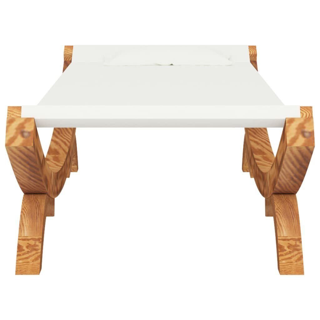 vidaXL Hängematte Hängematte 100x188,5x44 cm Bugholz Massiv Creme