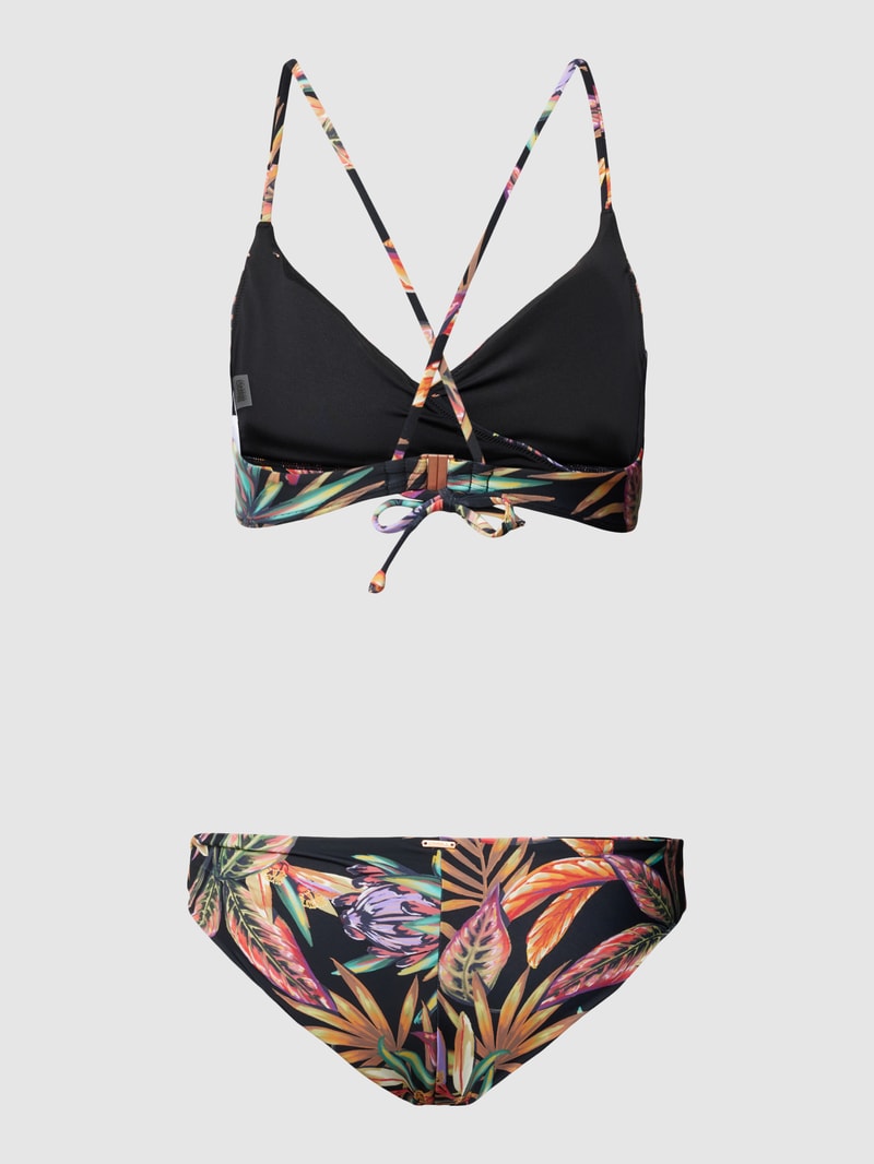 Bikini-Set mit Allover-Muster Modell 'MAOI' in schwarz