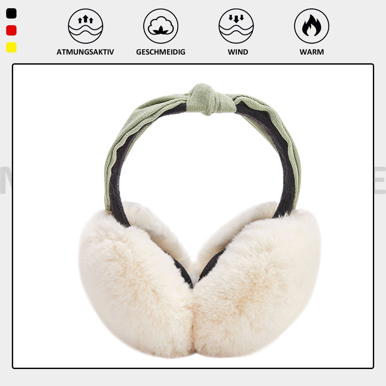 MAGICSHE Ohrenwärmer Winter Ohrenschützer für Damen flauschig und weich