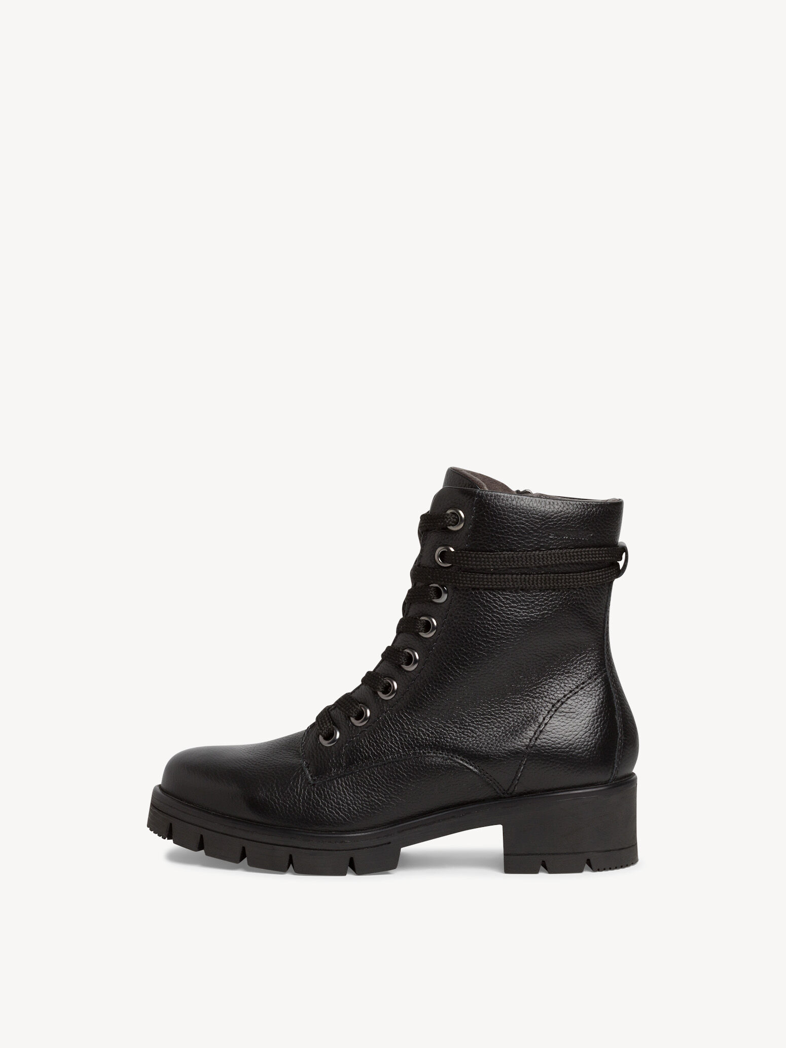 Bottine en cuir - noir