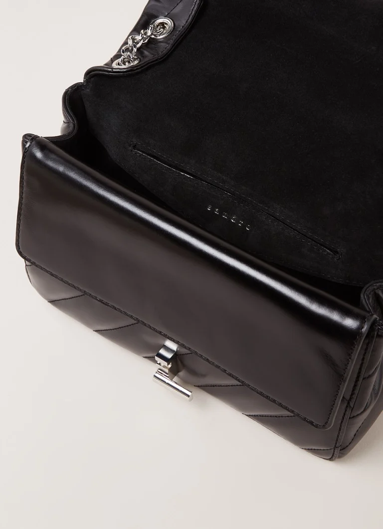 Sandro Yza quilted leather shoulder bag